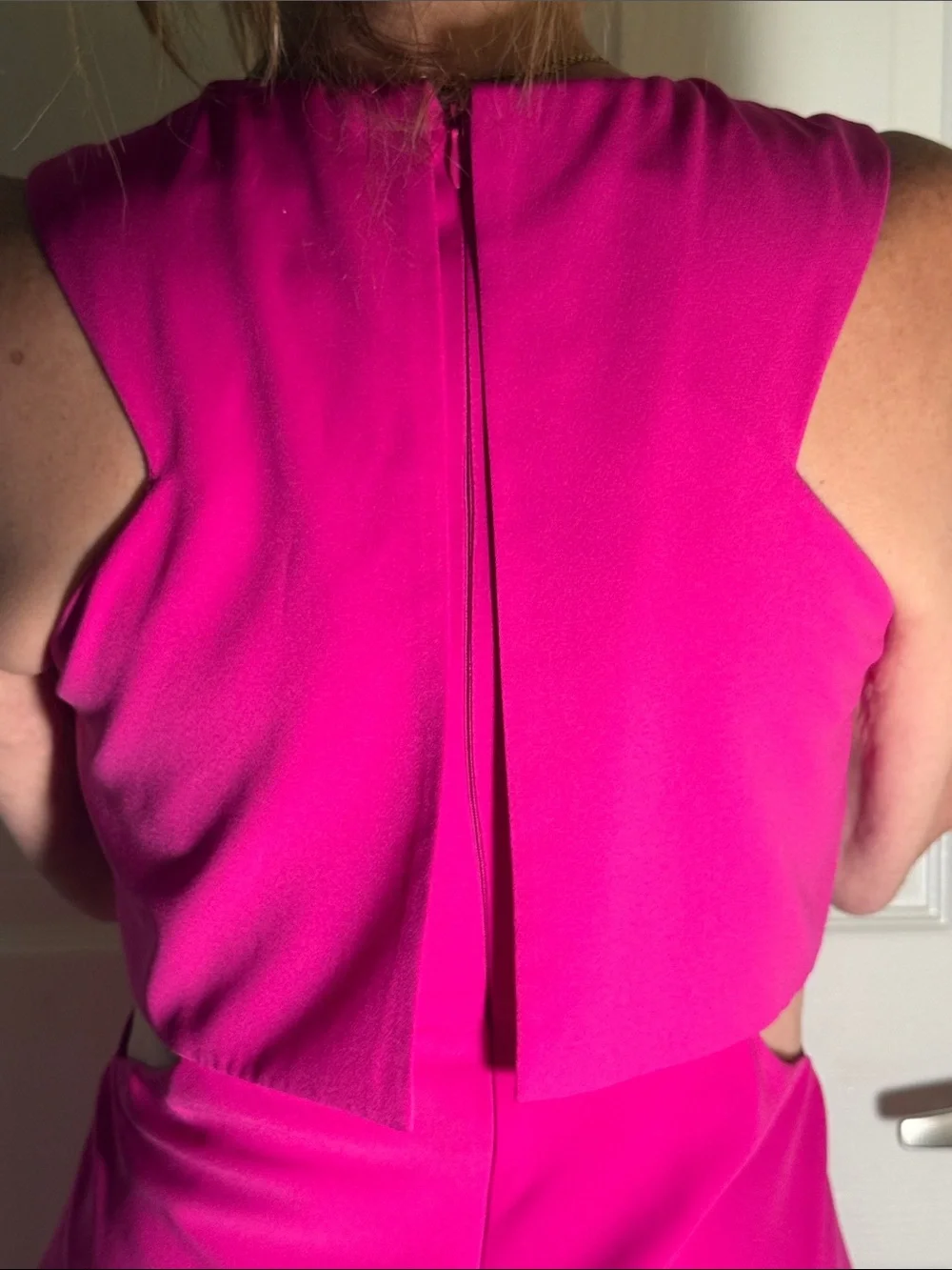 JILL STUART HOT PINK CUTOUT MAXI DRESS S
